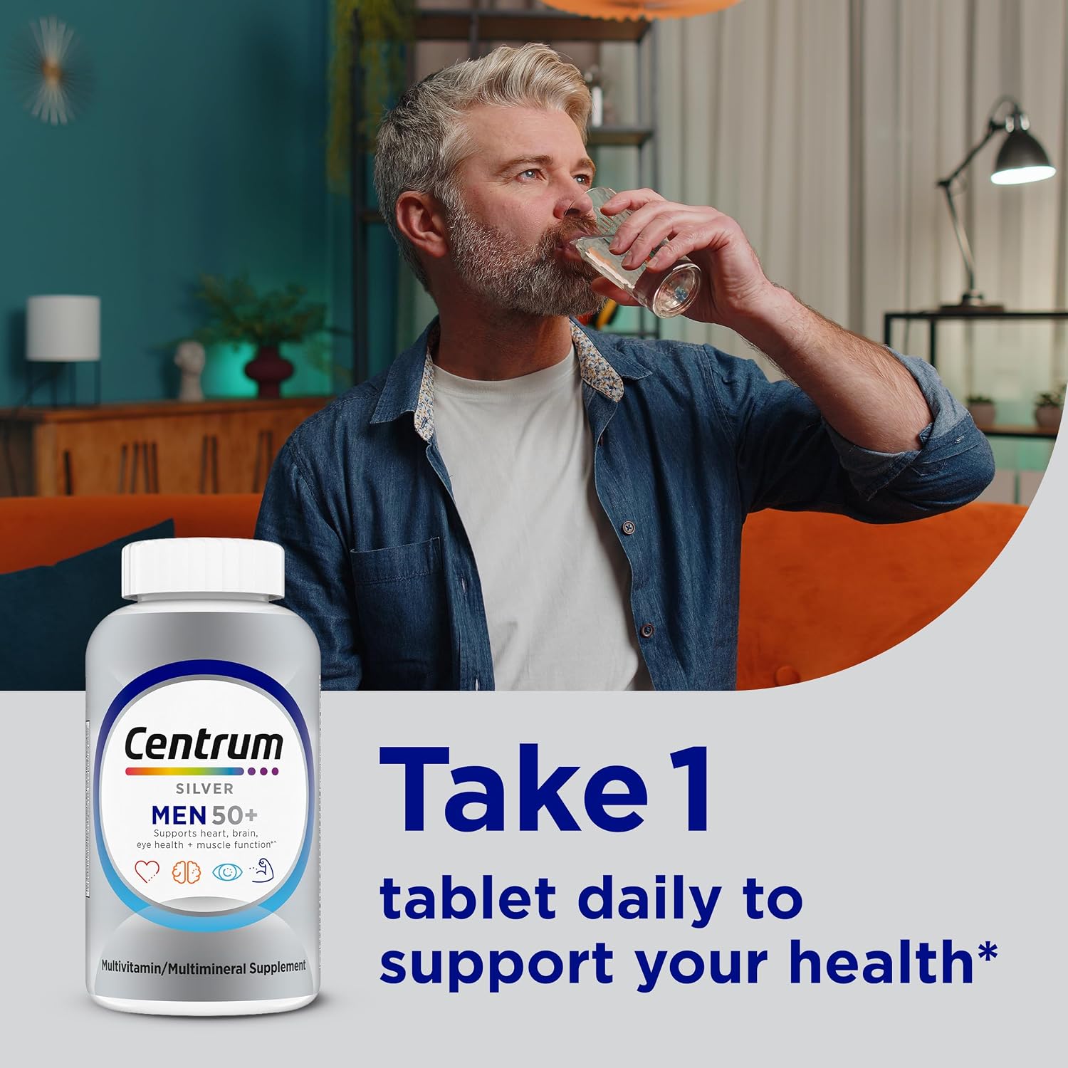 Centrum Silver Multivitamin for Men 50+, 100 Tablets - görsel 6