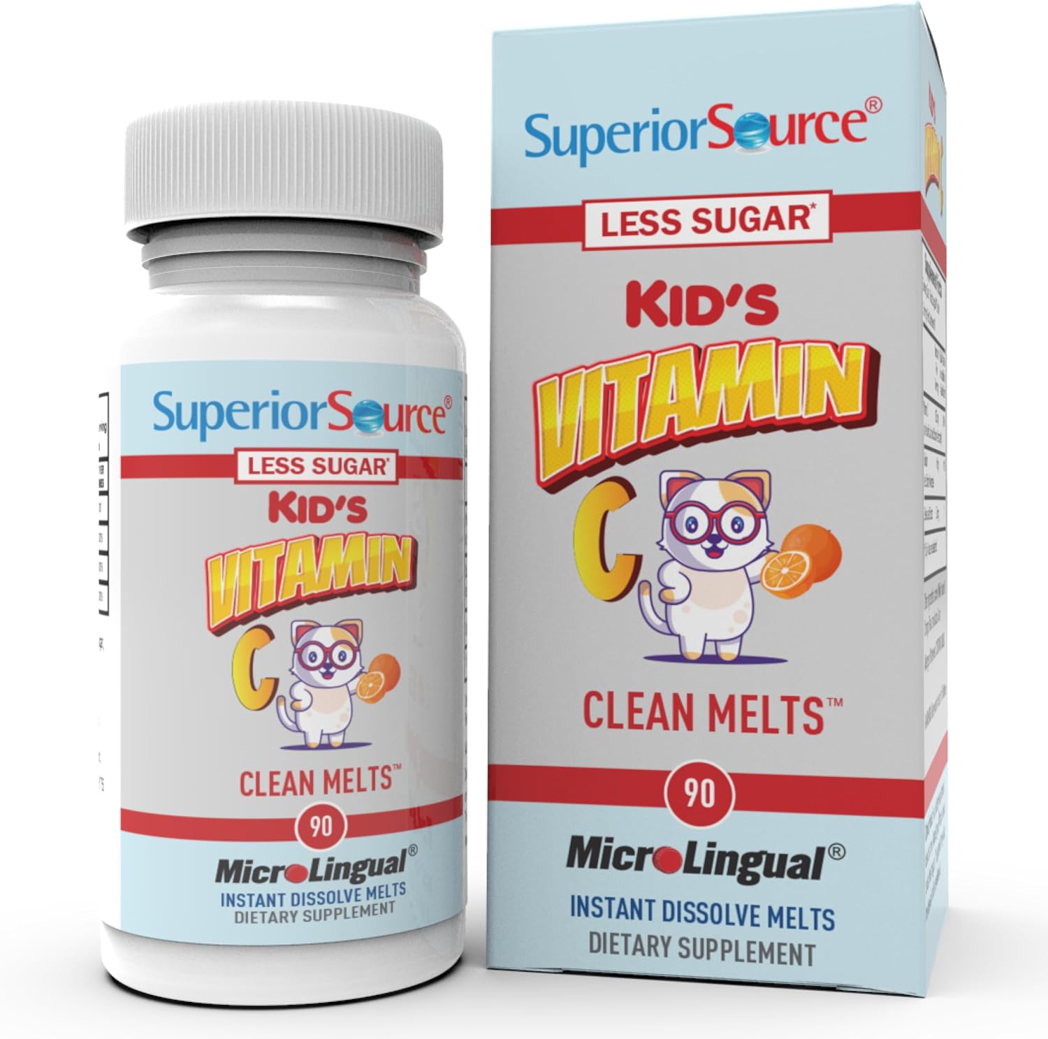Superior Source Kid's Vitamin C Clean Melts - Immune Support - 90 Tablets - görsel 1