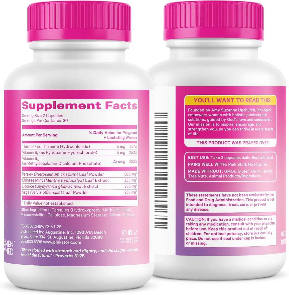 Pink Stork No Flow – Dry Up Breast Milk Supply Capsules, 60 Count - görsel 9