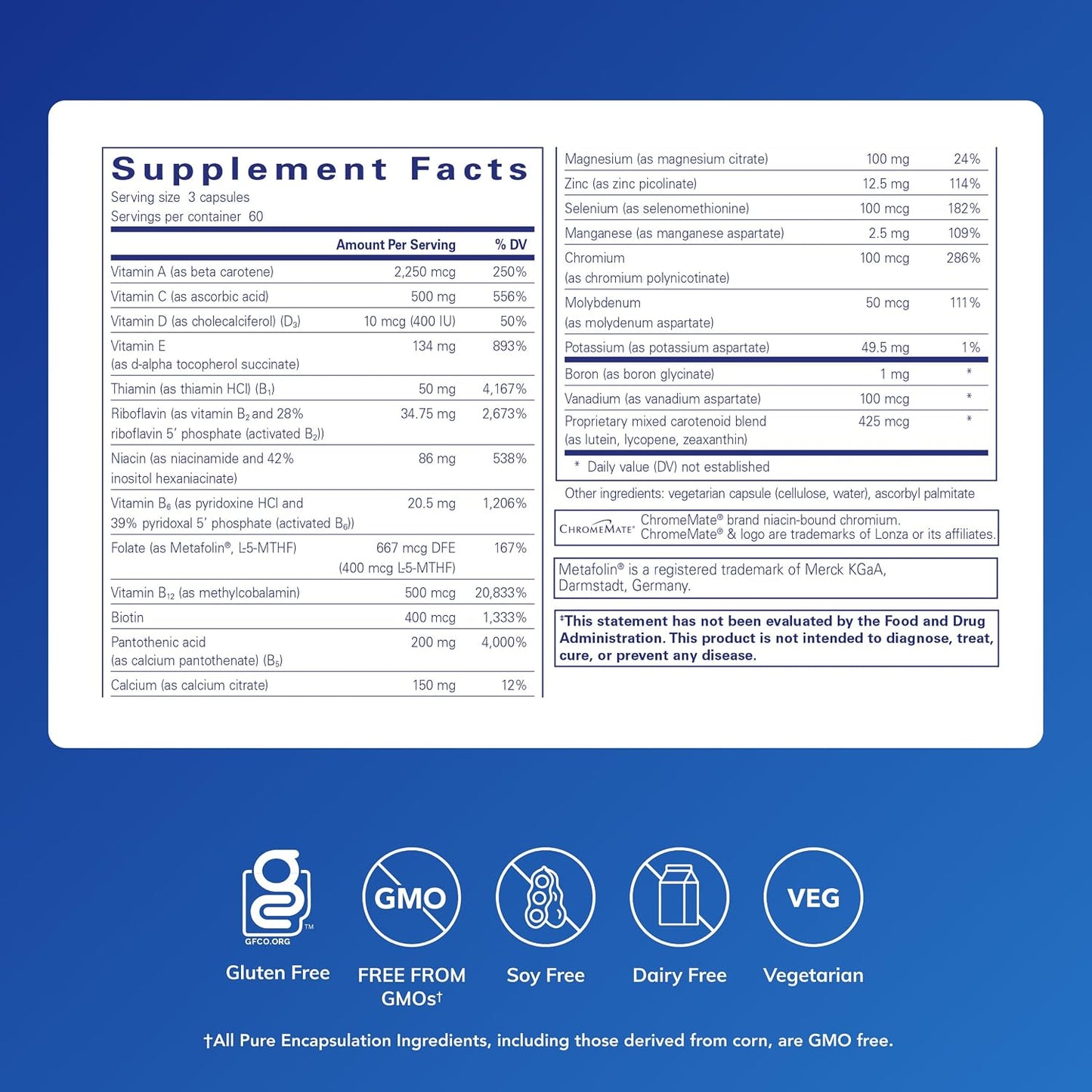 Pure Encapsulations Nutrient 950 Without Copper, Iron and Iodine - görsel 2
