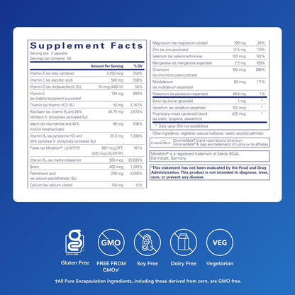 Pure Encapsulations Nutrient 950 Without Copper, Iron and Iodine