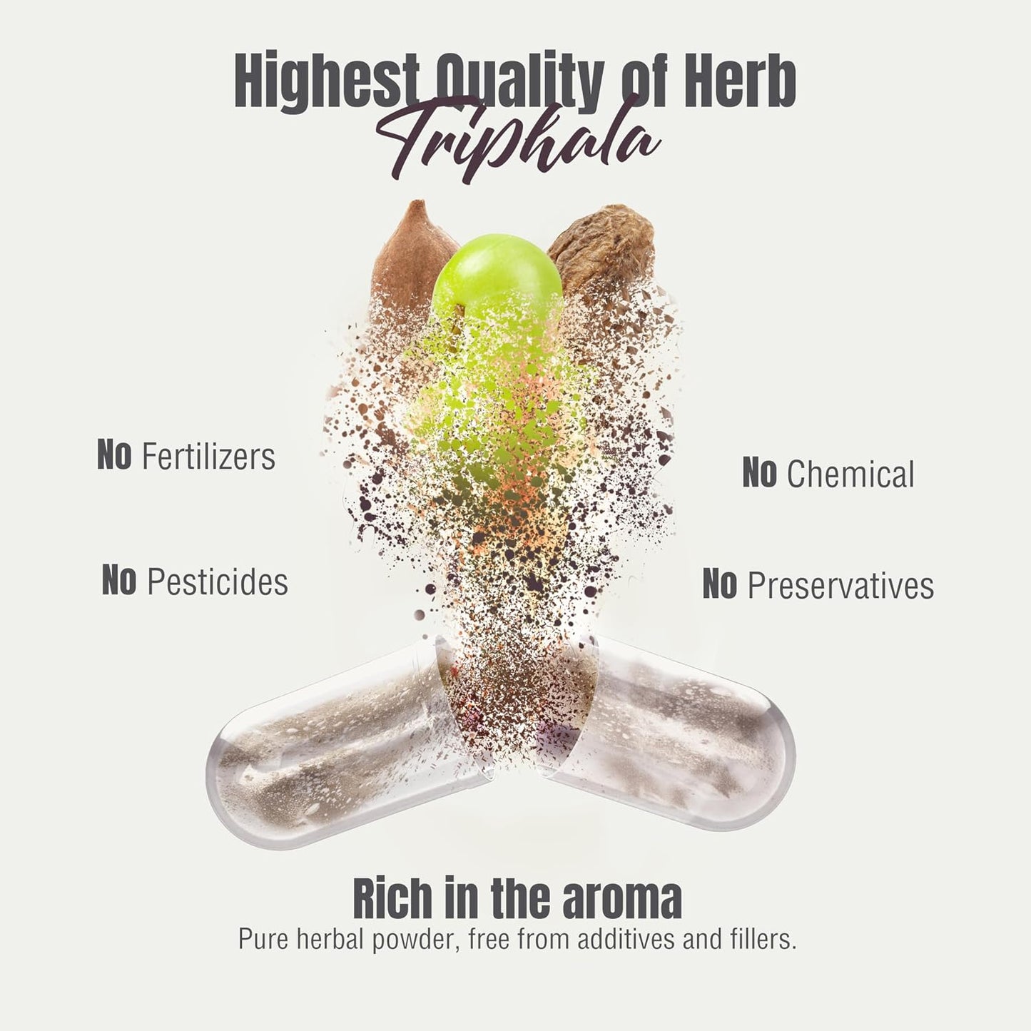 Herbsforever Triphala Capsules – 8:1 Extract (Amla, Haritaki, Bibhitaki) – 60 Vegetarian Capsules - görsel 9