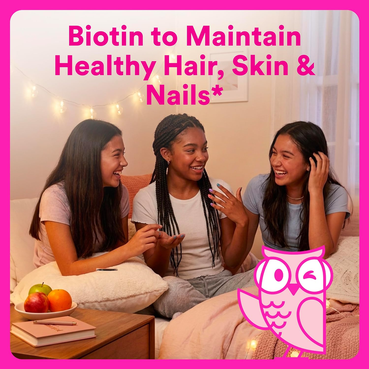 SmartyPants Teen Girl Multivitamin Gummies - Omega-3, Vitamin C, D3, B12, Biotin - 60 Gummies (30 Day Supply) - görsel 3