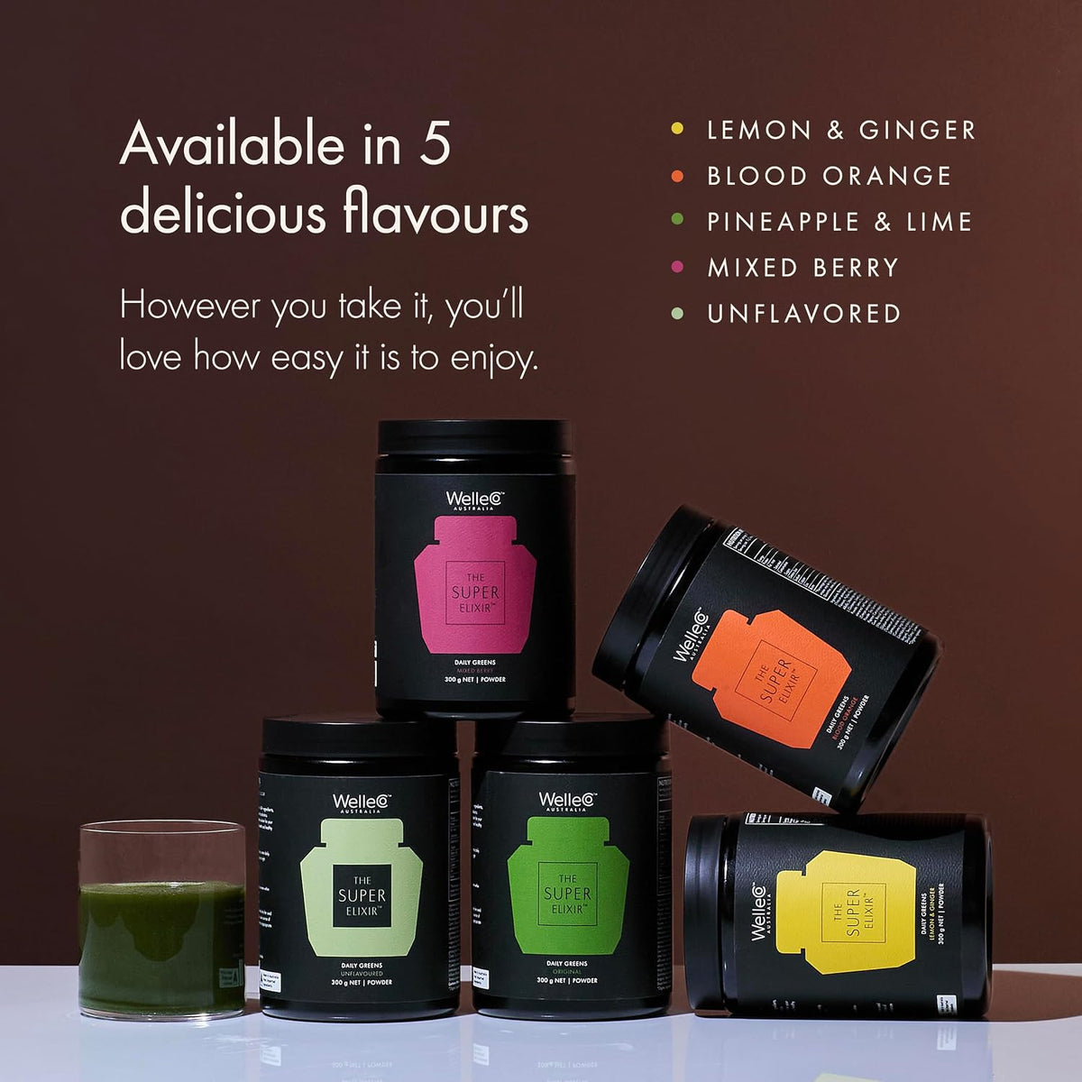 WelleCo The Super Elixir Daily Greens Powder, Pineapple & Lime - görsel 8