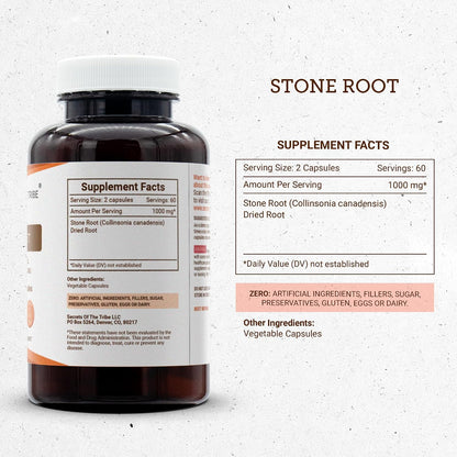 Secrets of the Tribe Stone Root 120 Capsules, 1000 mg