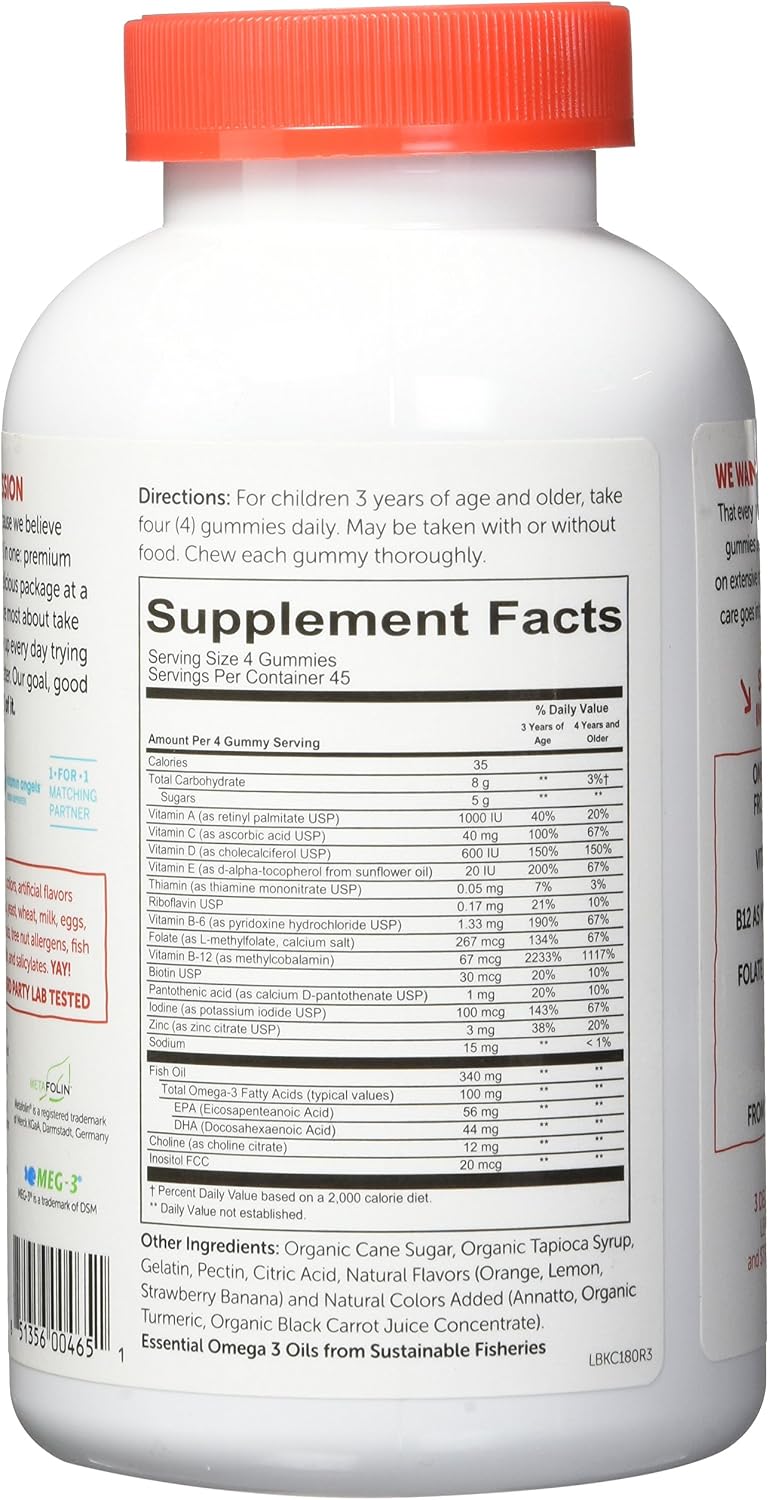 SmartyPants Kids Complete Multivitamin, 180 Gummies - görsel 4
