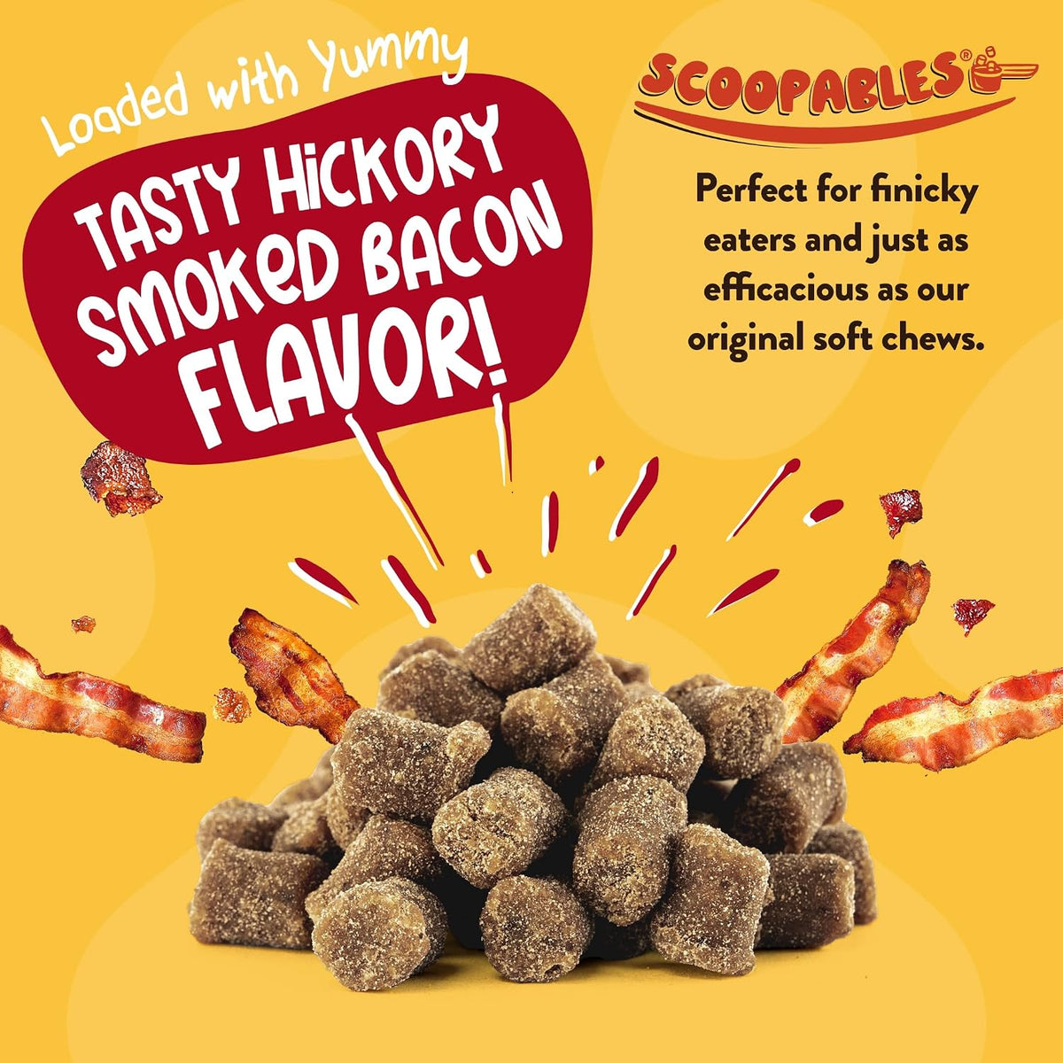 NaturVet Scoopables Advanced Probiotics for Dogs - Chewable Dog Probiotics & Digestive Enzymes - Hickory Smoked Bacon Flavour (312 g) - görsel 5