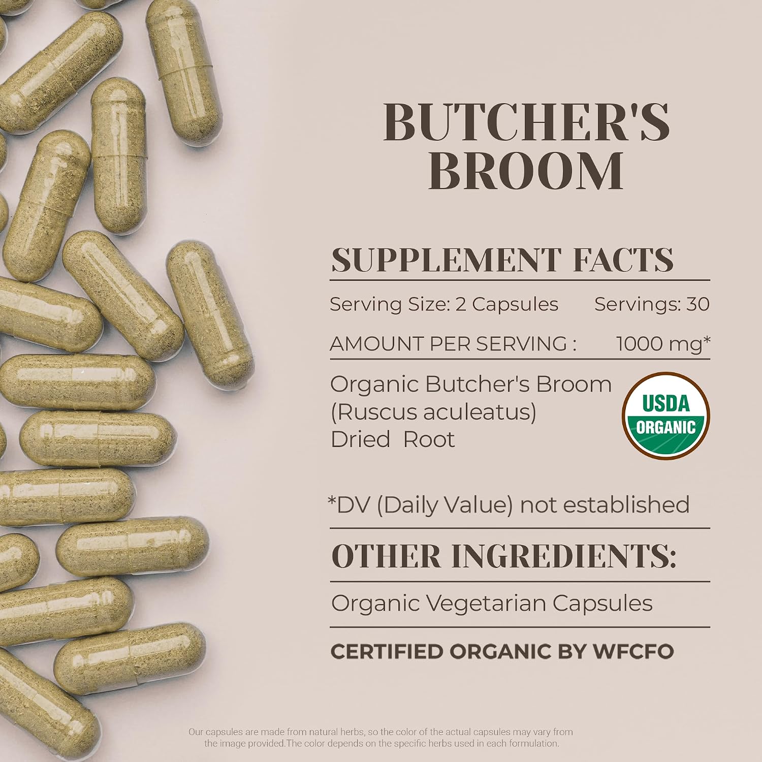 Garden Organics Butcher's Broom Organic 60 Capsules - görsel 3