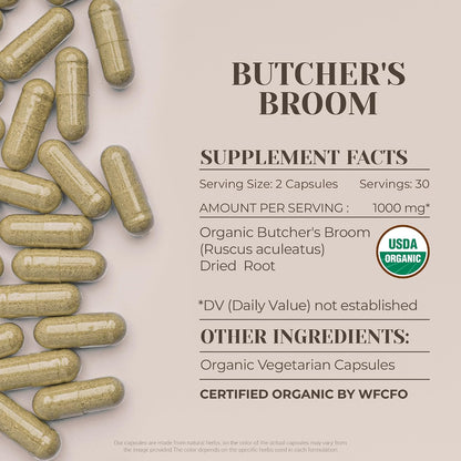 Garden Organics Butcher's Broom Organic 60 Capsules