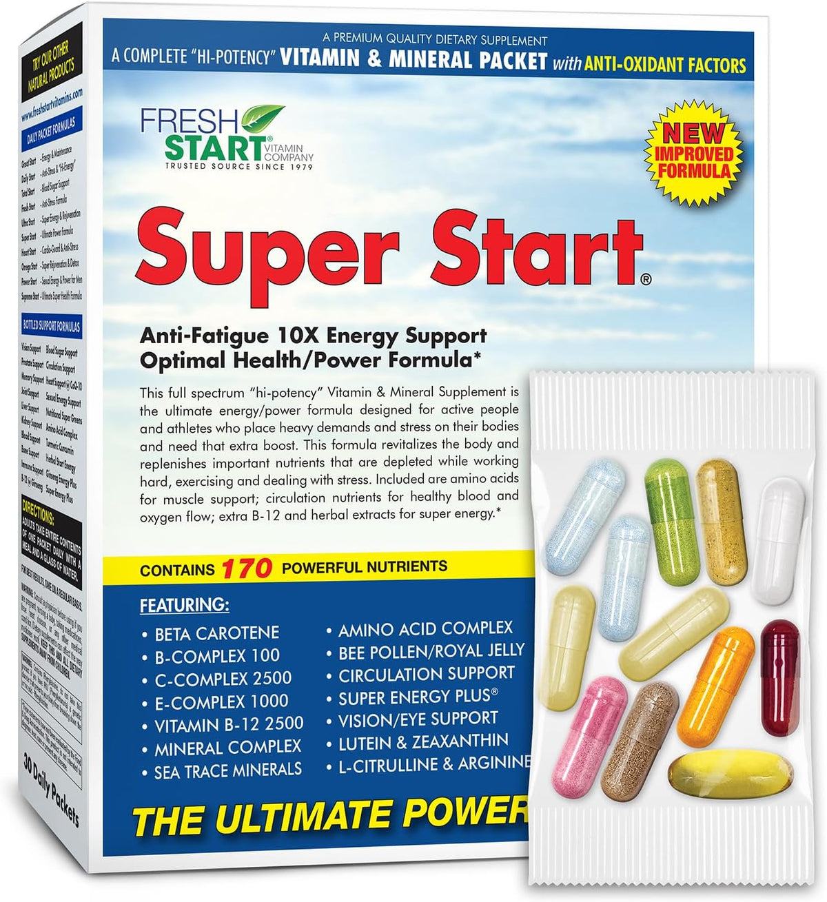 Super Start All-in-One Daily Vitamin Pack - Energy & Endurance - 30 Day Supply - görsel 1