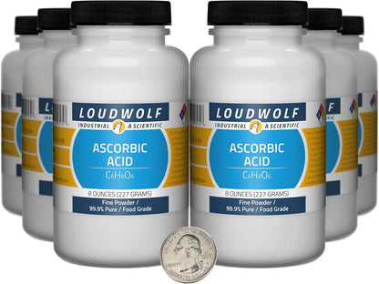 Ascorbic Acid Fine Powder - 99.9% Pure Food Grade - Total 113 g (4 x 28 g Bottles)