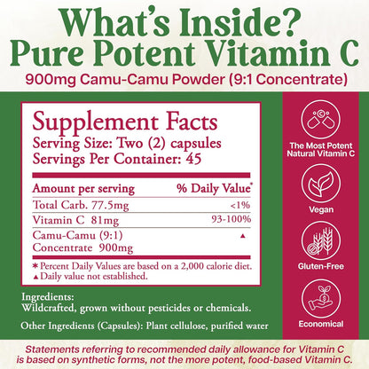 Royal Camu -Camu Gel Capsules - Whole Fruit Capsules