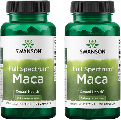 Swanson Maca 500 mg Capsules (2 Pack)