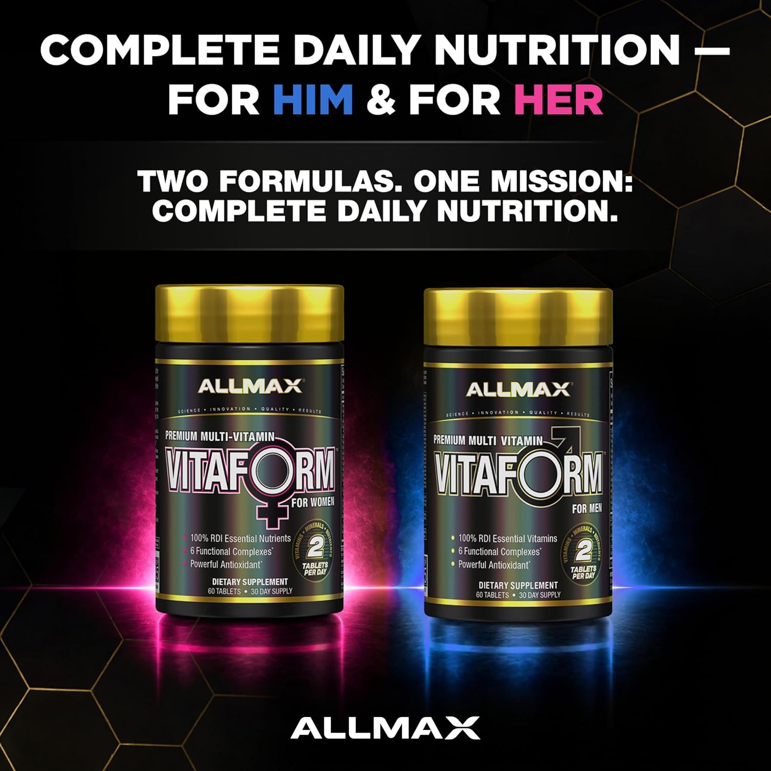 ALLMAX VITAFORM - Premium Multivitamin for Women - 60 Tablets - görsel 6