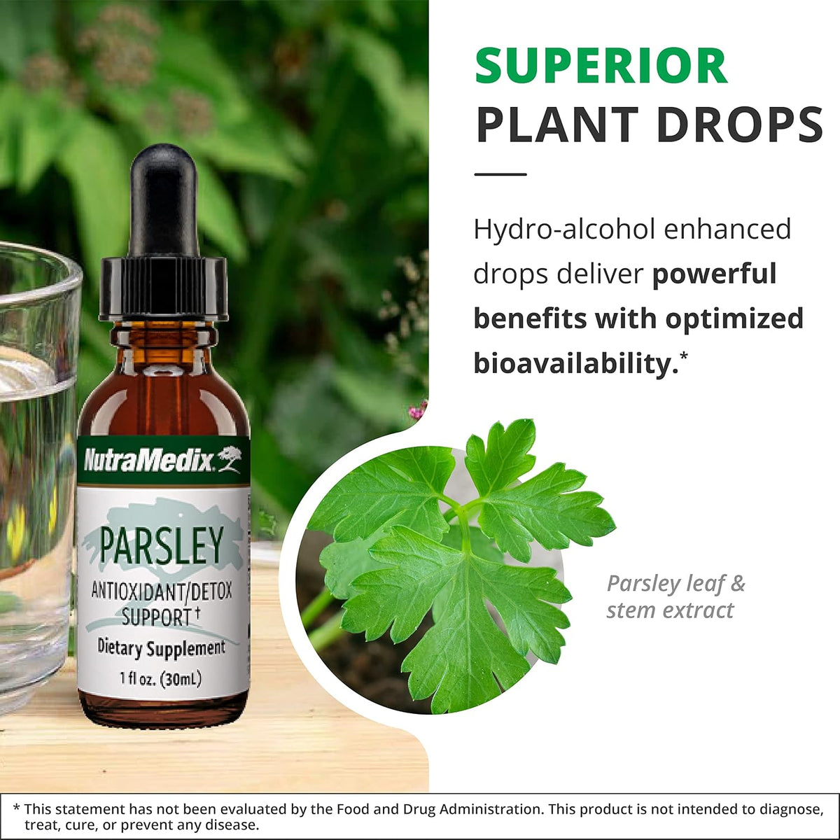 NutraMedix Parsley Herbal Supplement - Liquid Parsley Leaf and Stem Extract, 30 ml - görsel 5