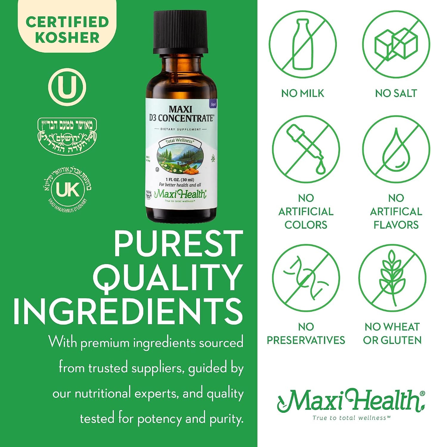 Vitamin D3 Concentrate - 1000 IU Per Drop - 30 ml - Maxi Health - görsel 4