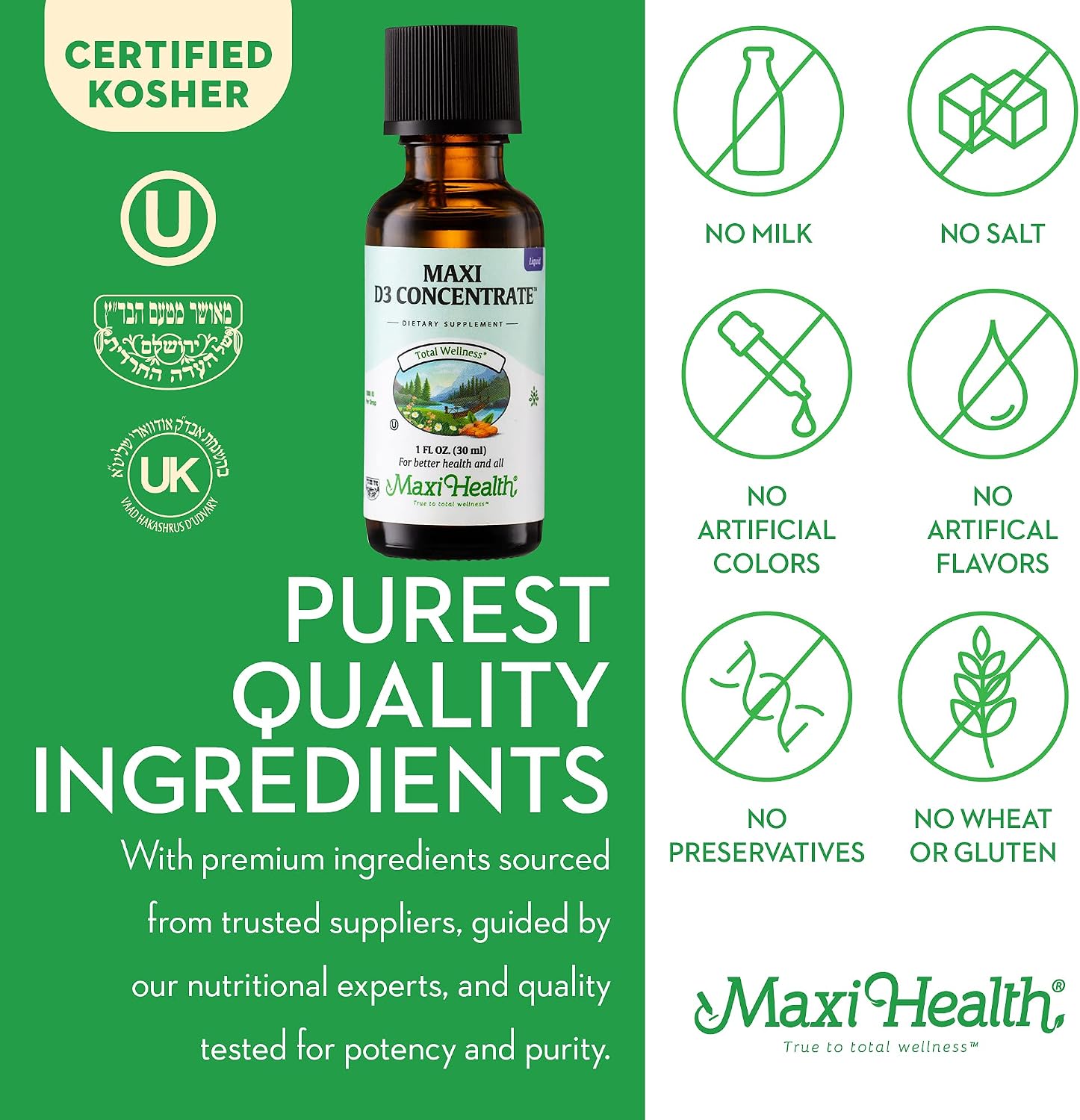 Vitamin D3 Concentrate - 1000 IU Per Drop - 30 ml - Maxi Health - görsel 4