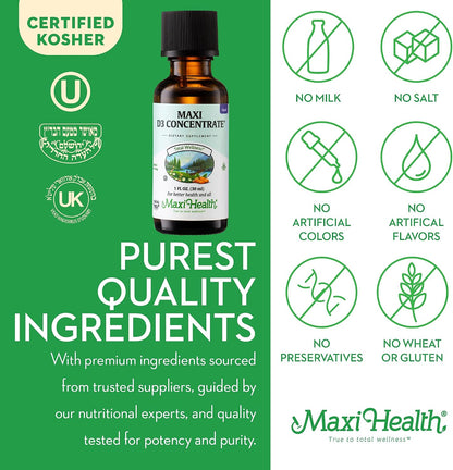 Vitamin D3 Concentrate - 1000 IU Per Drop - 30 ml - Maxi Health
