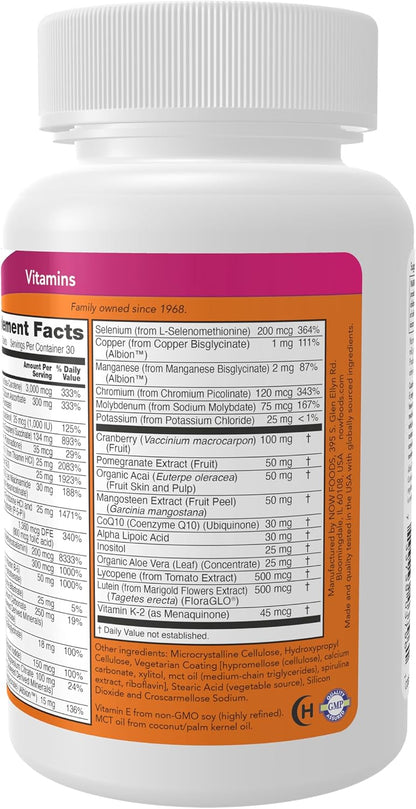 NOW Eve™ Women's Multivitamin with Cranberry, Alpha-lipoic Acid, CoQ10 & Superfruits – 90 Tablets
