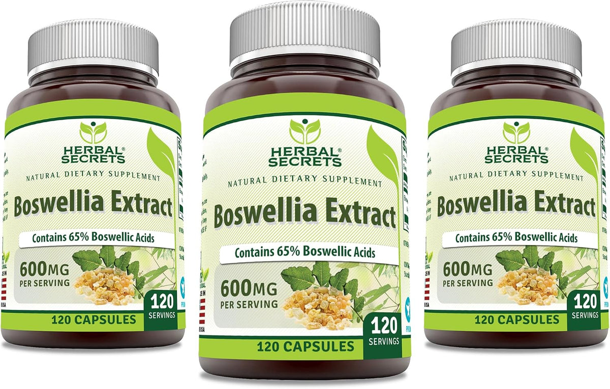 Herbal Secrets Boswellia Serrata Extract (65% Boswellic Acids) 600 mg Capsules, 250 Capsules - görsel 6