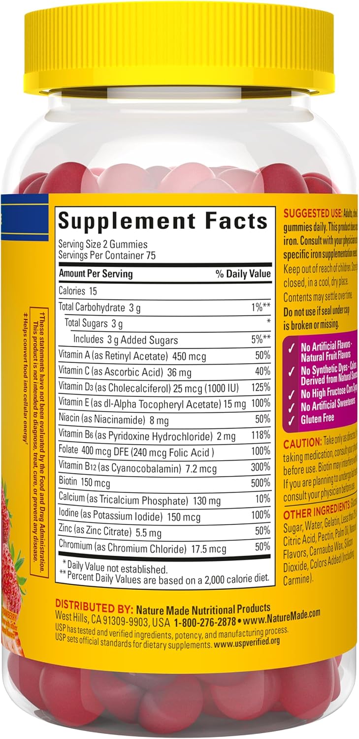 Nature Made Women's Multivitamin Gummies, 150 Count - görsel 10
