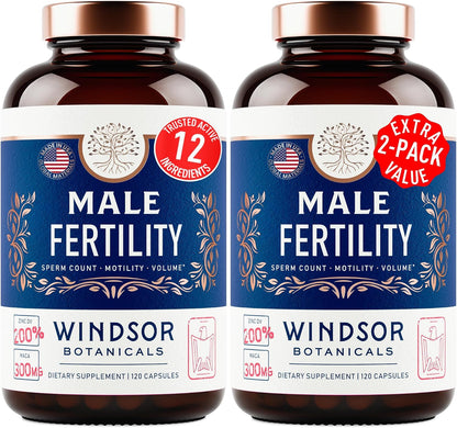 Fertility Supplements for Men – Prenatal Vitamins with Zinc, Maca, Ashwagandha, L-Arginine and Natural Extracts – Male – Image 1