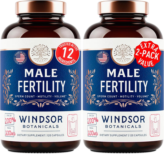 Fertility Supplements for Men – Prenatal Vitamins with Zinc, Maca, Ashwagandha, L-Arginine and Natural Extracts – Male Fertility Support for Conception – 4-Month Supply, 240 Capsules