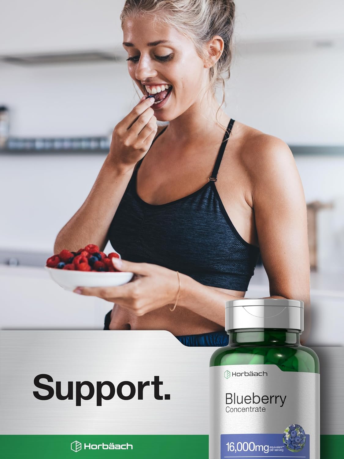 Horbäach Blueberry Concentrate Extract, 150 Capsules (Non-GMO, Gluten-free) - görsel 7