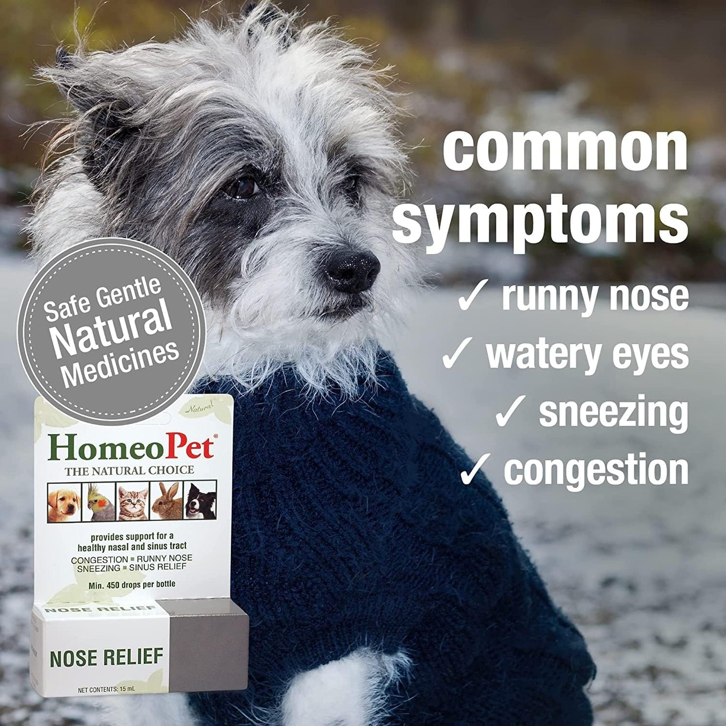 Dog Homeopet Nose Relief - Homeopathic Nasal Support for Dogs, Cats & More (15 ml) - görsel 4
