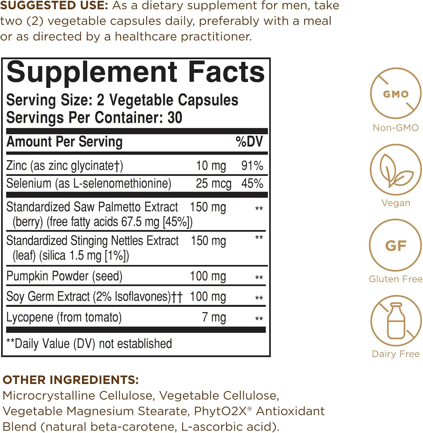 Solgar Prostate Support Vegetable Capsules, 60 Capsules - görsel 2