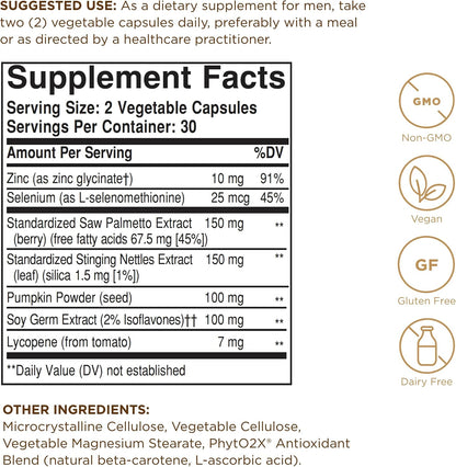 Solgar Prostate Support Vegetable Capsules, 60 Capsules