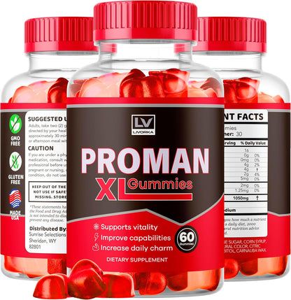 Proman XL Gummies for Men, Advanced Formula, 60 Gummies