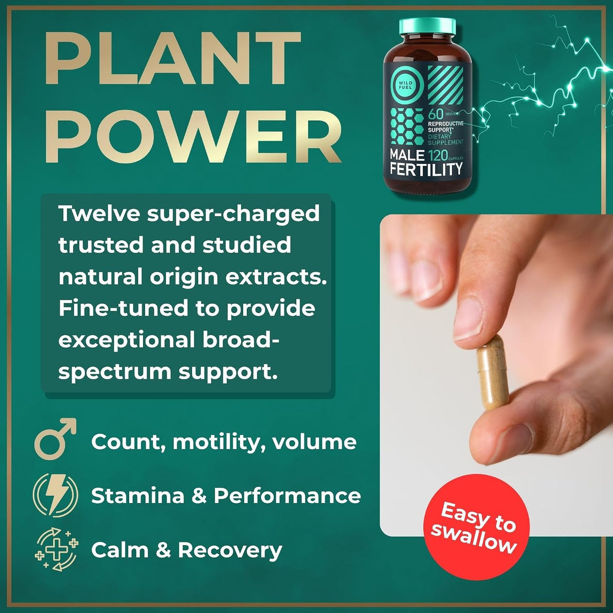 Wild Fuel Male Fertility Supplements – Maca Root, Ashwagandha, Zinc & Natural Ingredients - görsel 5