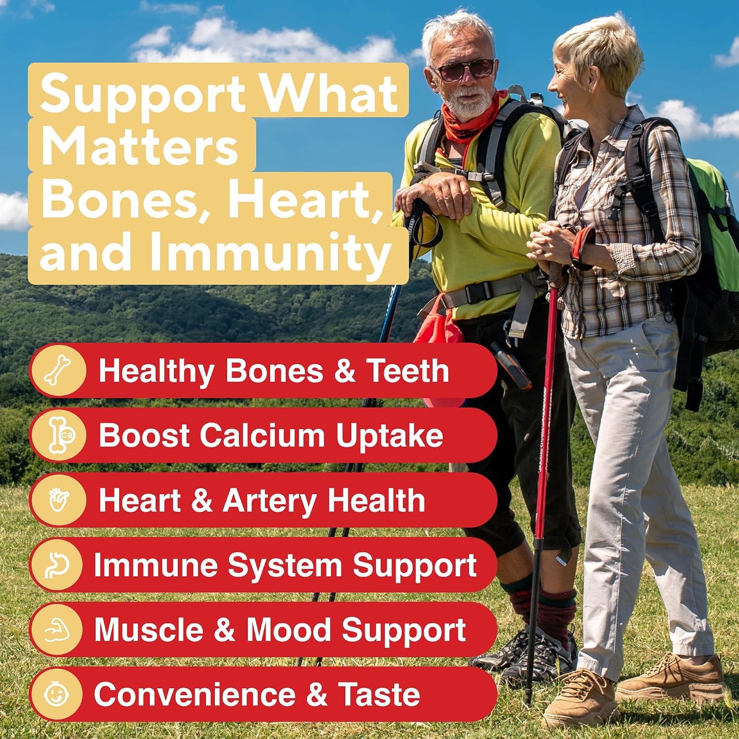 Nutrient Byte Vitamin D3 & K2 Gummies – 4000 IU D3 + 140 mcg K Blend – Immune & Bone Support – Vegan, Non-GMO & Gluten-free – 60 Berry-Flavoured Gummies – Suitable for Children - görsel 3