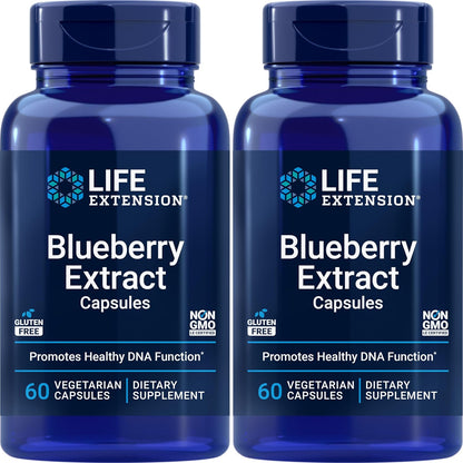 Life Extension Blueberry Extract, 60 Vegetarian Capsules (Pack of 2)