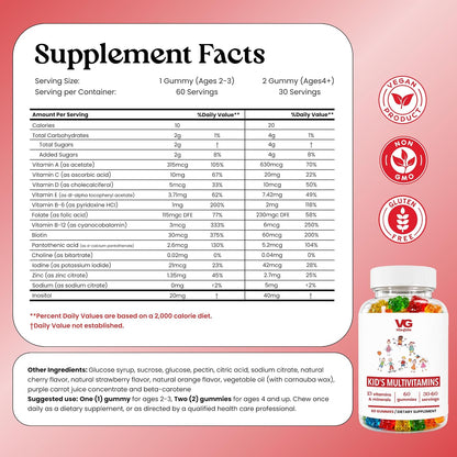 VITA Globe Kids Complete Multivitamin Gummies – 120 Gummies (Pack of 2)