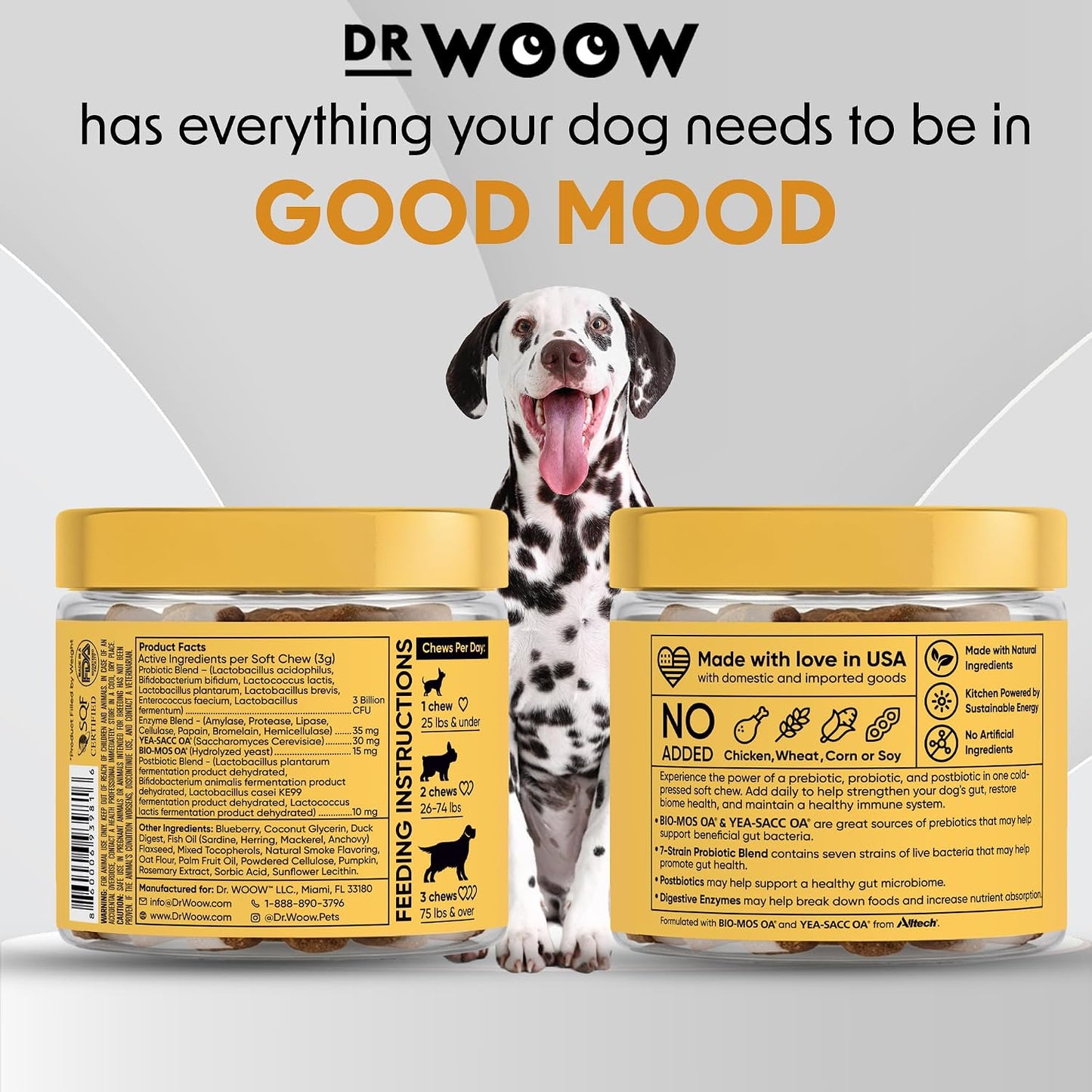 DR WOOW Probiotics for Dogs Soft Chews – Duck & Pumpkin Flavour (90 Count) - görsel 5