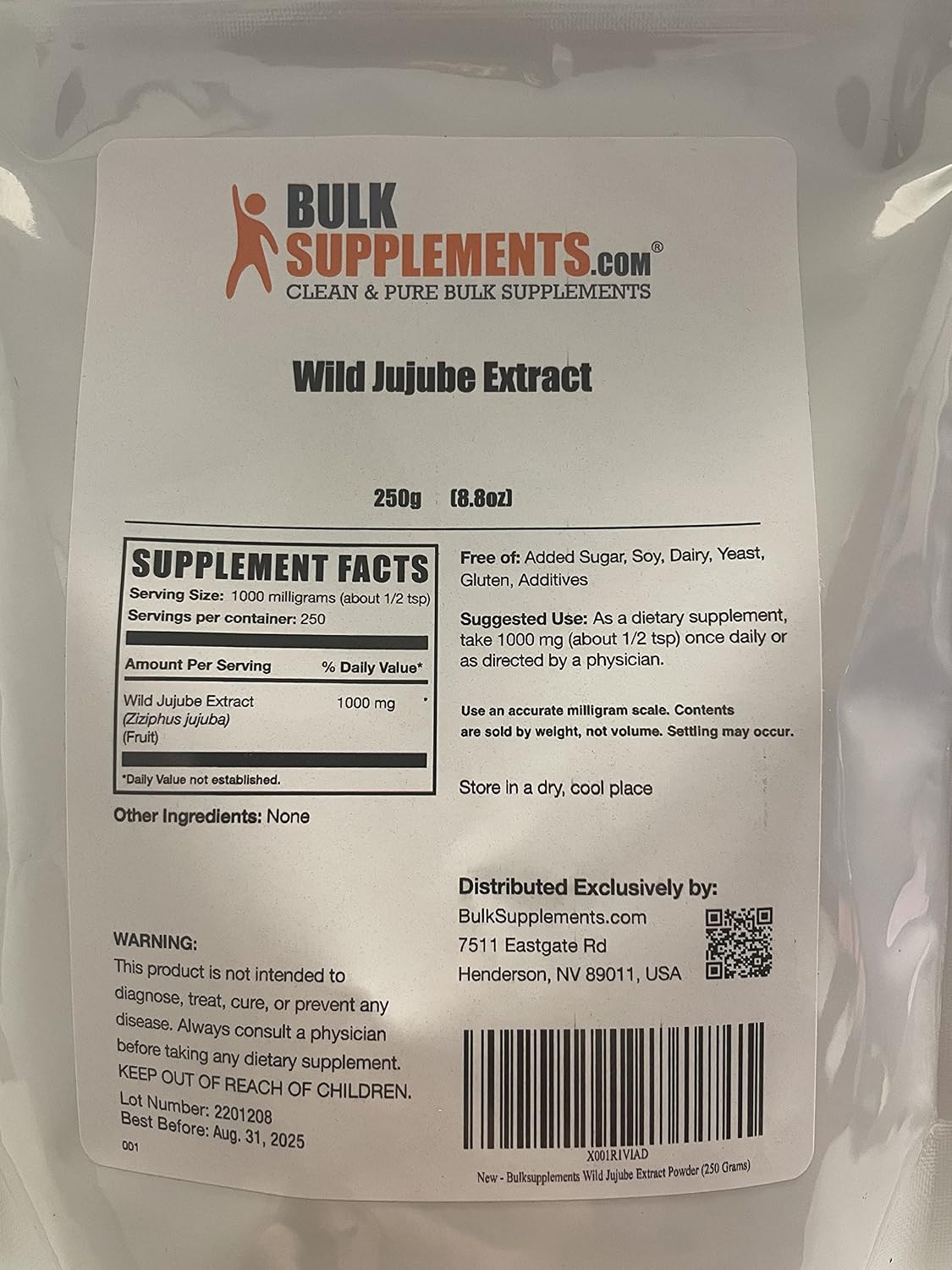 Wild Jujube Extract Powder – Herbal Supplement, 250g - görsel 3