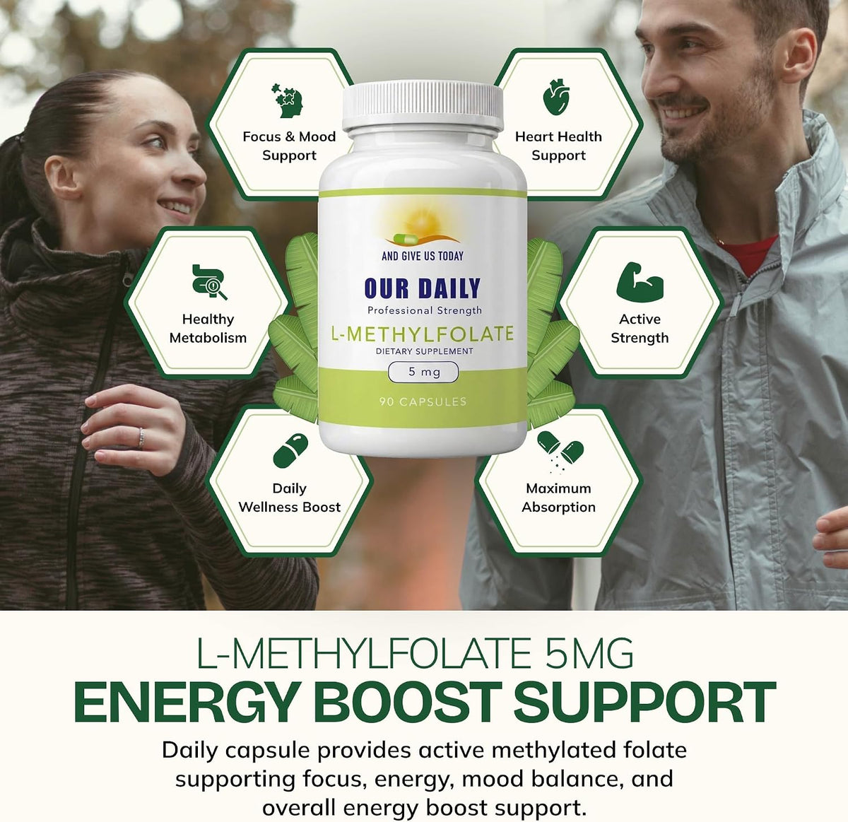 Our Daily Vites L-Methylfolate 5mg – Active 5-MTHF Methylated Folate Supplement for Women and Men – 90 Capsules - görsel 4