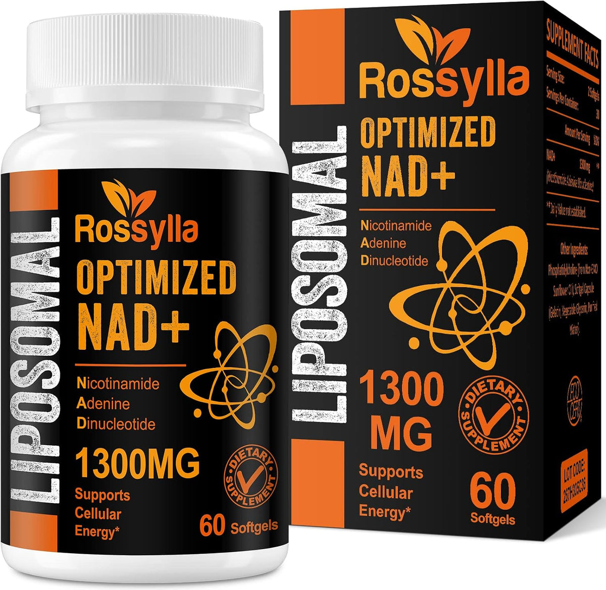 Rossylla Liposomal NAD+ Supplement, 1300 mg, 120 Softgels - görsel 8