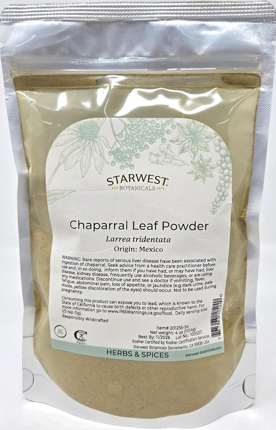 Chaparral Leaf Powder Wildcrafted 113g - görsel 1