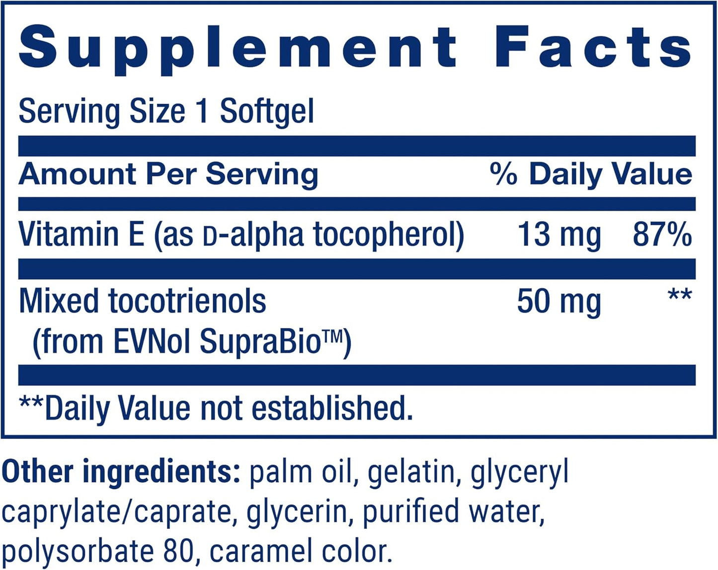 Life Extension Super Absorbable Tocotrienols with D-Alpha Tocopherol, 60 Softgels - görsel 3