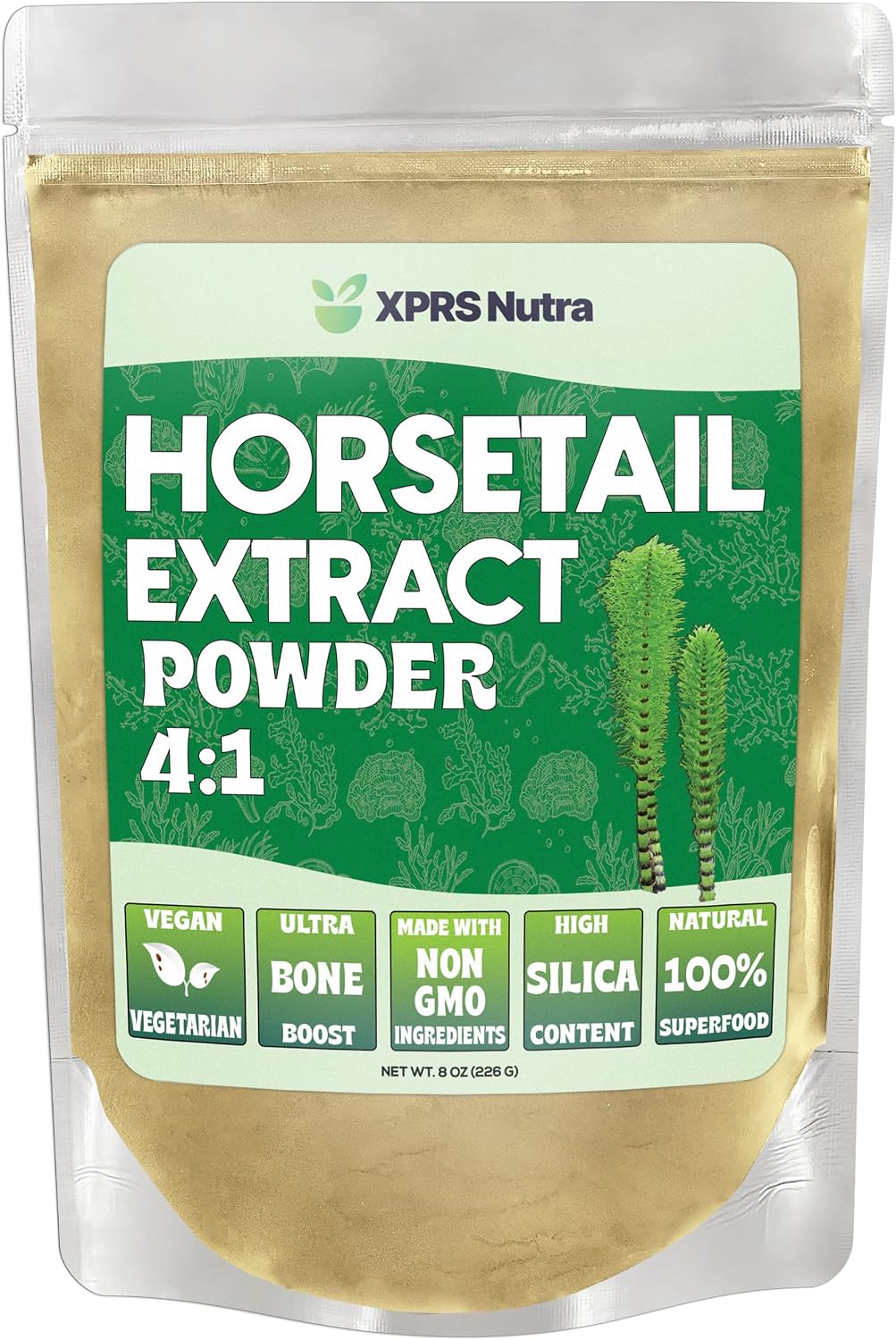 XPRS Nutra Horsetail Extract Powder for Hair, Nails and Bones – High Potency Horsetail Root Powder – 113 g - görsel 9