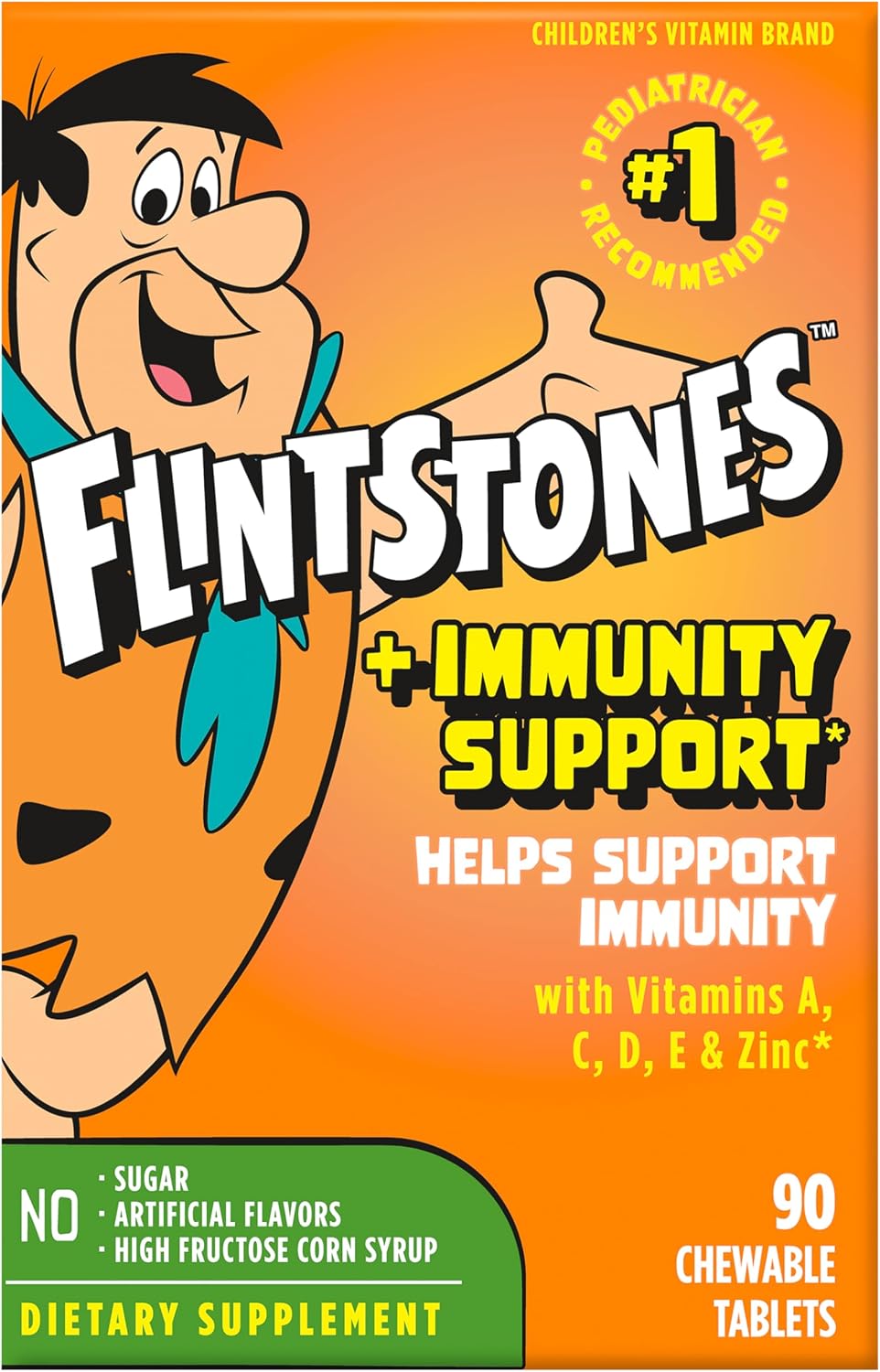 Flintstones Children's Vitamins Immunity Support, 90 Chewable Tablets - görsel 1