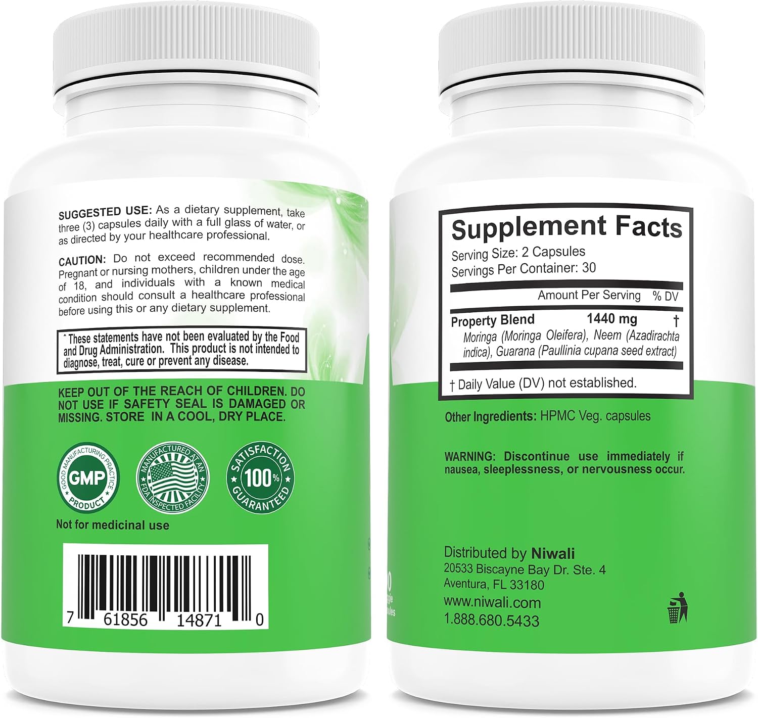 Moringa Oleifera + Leaf Nutritional Supplement | Immune & Energy Support | 90 Capsules - görsel 2