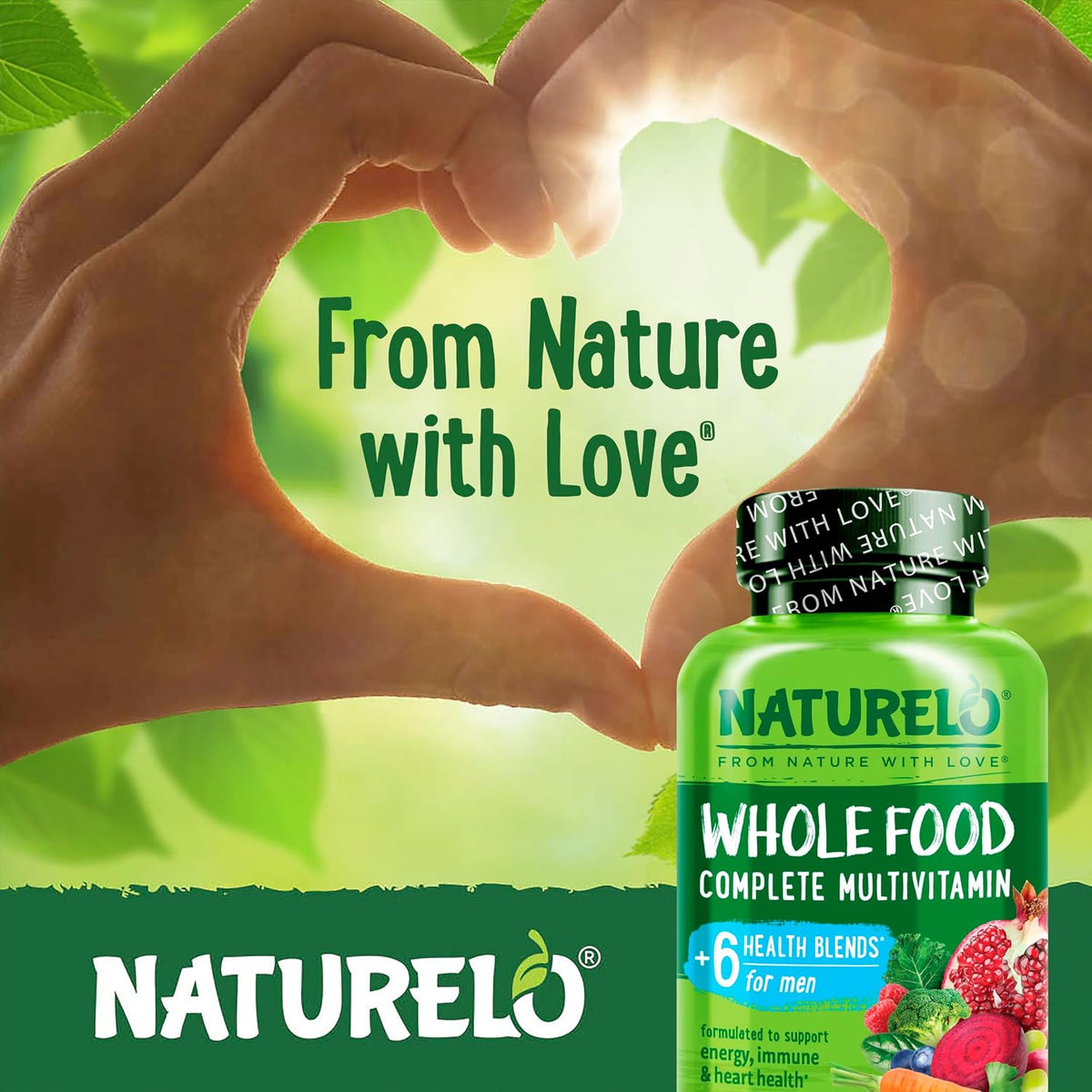 NATURELO Men's Multivitamin - Whole Food Supplement with Vitamins and Minerals, 240 Vegetarian Capsules - görsel 7