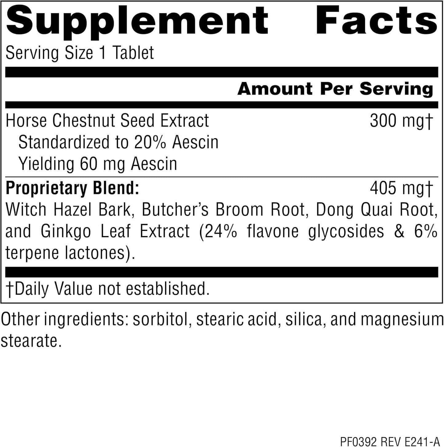 Planetary Herbals Horse Chestnut Vein Strength, 705 mg - 42 Tablets - görsel 2