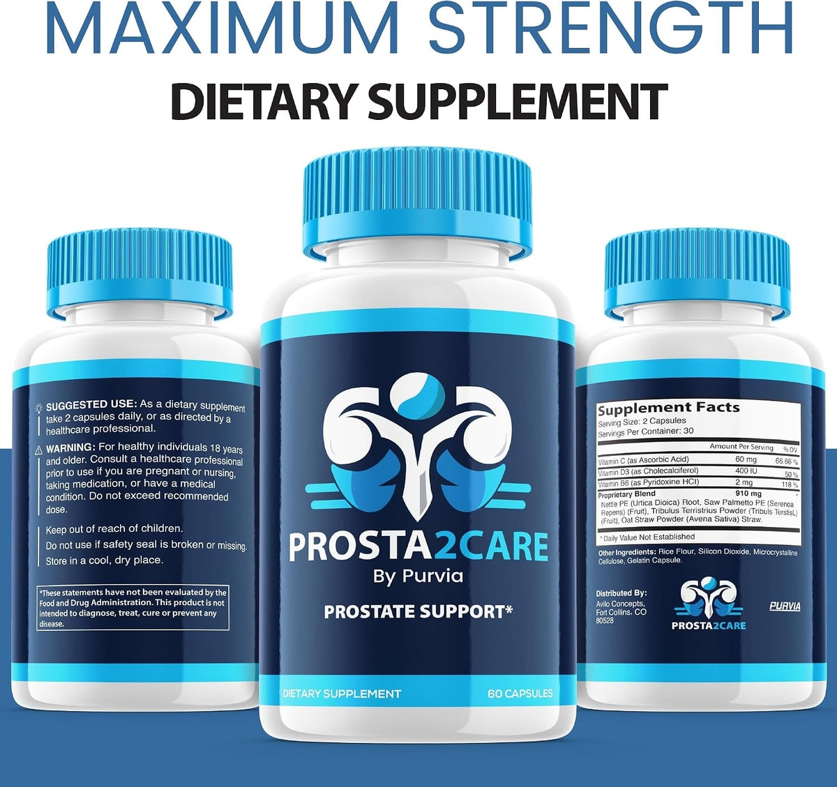 Prosta2care - Prosta2care Official Formula, Prosta2care Capsules Advanced Strength Formula for General Wellbeing Support, Prosta2 Care Capsules Food Supplement for Maximum Wellbeing Support, USA (60 Capsules) - görsel 4