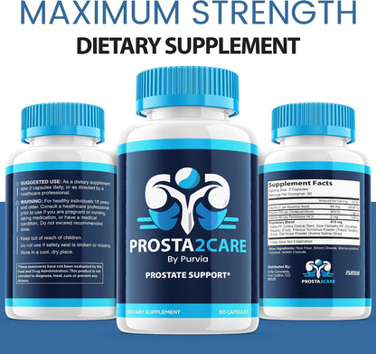 Prosta2care - Prosta2care Official Formula, Prosta2care Capsules Advanced Strength Formula for General Wellbeing Support, Prosta2 Care Capsules Food Supplement for Maximum Wellbeing Support, USA (60 Capsules)