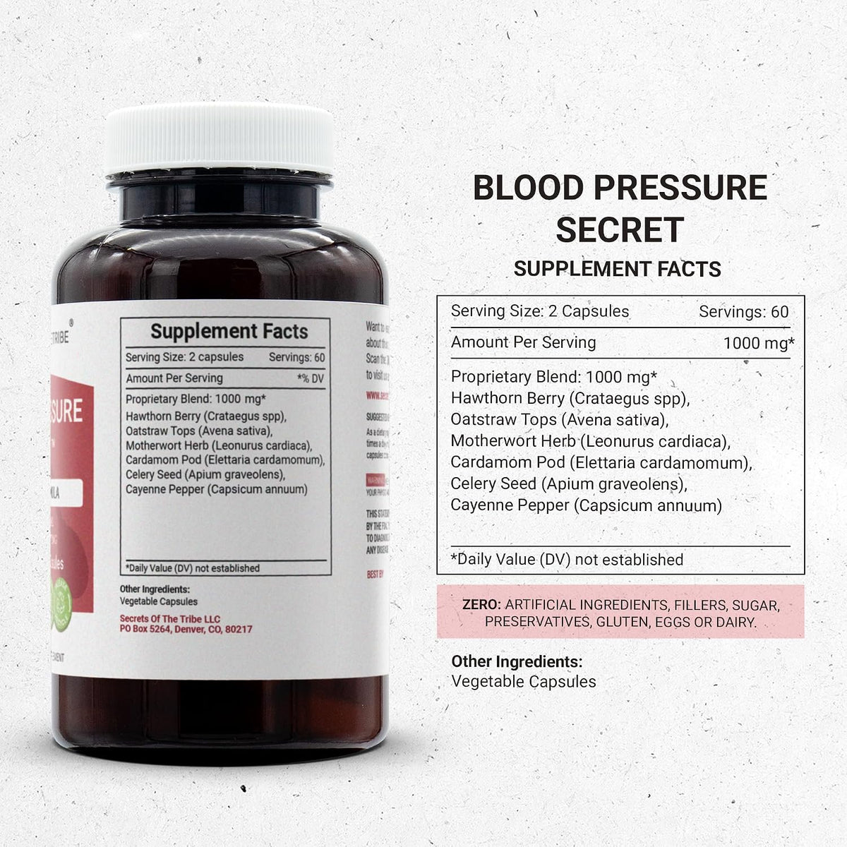 Secrets of the Tribe - Blood Pressure Secret, Healthy Circulation Formula, Herbal Supplement Blend (120 Capsules) - görsel 3